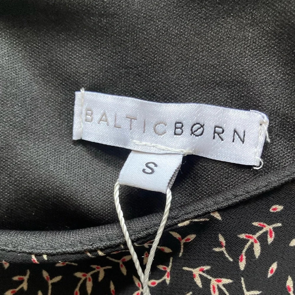 🏇 Baltic Born Prim Pleated Floral Black Midi Dress - Picture 2 of 15